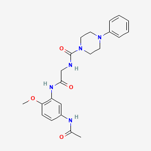 N-(2-{[5-(acetylamino)-2-methoxyphenyl]amino}-2-oxoethyl)-4-phenylpiperazine-1-carboxamide