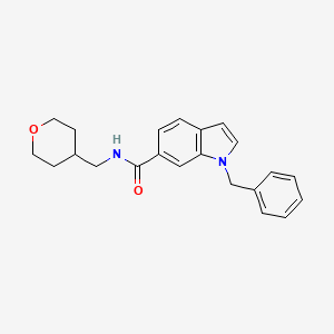 1-benzyl-N-(tetrahydro-2H-pyran-4-ylmethyl)-1H-indole-6-carboxamide