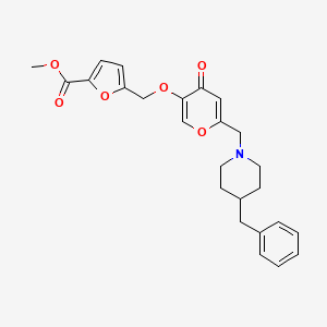 methyl 5-[({6-[(4-benzylpiperidin-1-yl)methyl]-4-oxo-4H-pyran-3-yl}oxy)methyl]furan-2-carboxylate