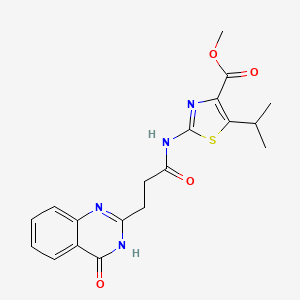 Methyl 2-{[3-(4-hydroxyquinazolin-2-yl)propanoyl]amino}-5-(propan-2-yl)-1,3-thiazole-4-carboxylate