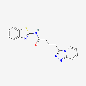 N-(1,3-benzothiazol-2-yl)-4-([1,2,4]triazolo[4,3-a]pyridin-3-yl)butanamide