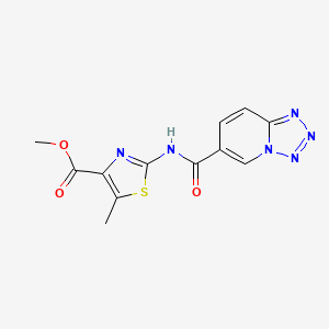 Methyl 5-methyl-2-[(tetrazolo[1,5-a]pyridin-6-ylcarbonyl)amino]-1,3-thiazole-4-carboxylate