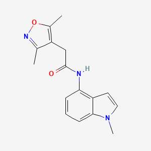 2-(3,5-dimethyl-1,2-oxazol-4-yl)-N-(1-methyl-1H-indol-4-yl)acetamide