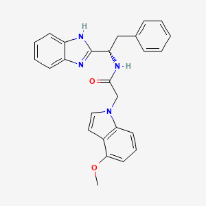 N-[(1S)-1-(1H-1,3-Benzimidazol-2-YL)-2-phenylethyl]-2-(4-methoxy-1H-indol-1-YL)acetamide