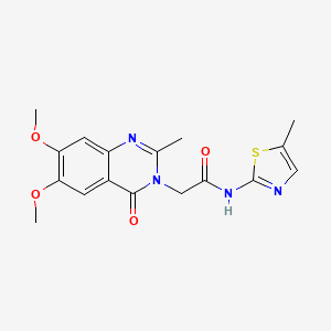 2-(6,7-dimethoxy-2-methyl-4-oxoquinazolin-3(4H)-yl)-N-(5-methyl-1,3-thiazol-2-yl)acetamide