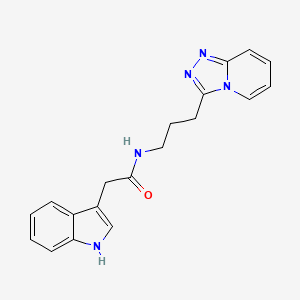 molecular formula C19H19N5O B10995603 2-(1H-indol-3-yl)-N-[3-([1,2,4]triazolo[4,3-a]pyridin-3-yl)propyl]acetamide 