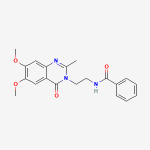 N-[2-(6,7-dimethoxy-2-methyl-4-oxoquinazolin-3(4H)-yl)ethyl]benzamide