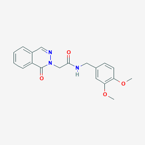 molecular formula C19H19N3O4 B10995640 N-(3,4-dimethoxybenzyl)-2-(1-oxophthalazin-2(1H)-yl)acetamide 