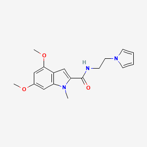 4,6-dimethoxy-1-methyl-N-[2-(1H-pyrrol-1-yl)ethyl]-1H-indole-2-carboxamide