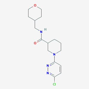 molecular formula C16H23ClN4O2 B10995665 1-(6-chloropyridazin-3-yl)-N-((tetrahydro-2H-pyran-4-yl)methyl)piperidine-3-carboxamide 