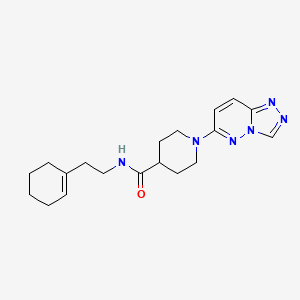 molecular formula C19H26N6O B10995679 N-[2-(cyclohex-1-en-1-yl)ethyl]-1-([1,2,4]triazolo[4,3-b]pyridazin-6-yl)piperidine-4-carboxamide 