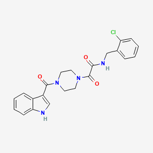 molecular formula C22H21ClN4O3 B10995721 N-(2-chlorobenzyl)-2-[4-(1H-indol-3-ylcarbonyl)piperazin-1-yl]-2-oxoacetamide 