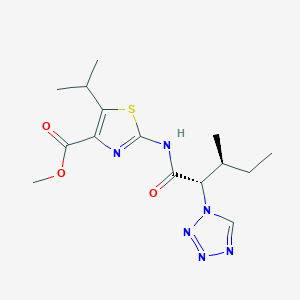 Methyl 5-isopropyl-2-{[(2S,3S)-3-methyl-2-(1H-1,2,3,4-tetraazol-1-YL)pentanoyl]amino}-1,3-thiazole-4-carboxylate