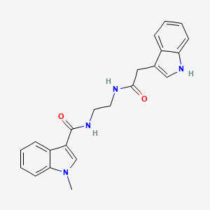 molecular formula C22H22N4O2 B10995742 N-{2-[(1H-indol-3-ylacetyl)amino]ethyl}-1-methyl-1H-indole-3-carboxamide 