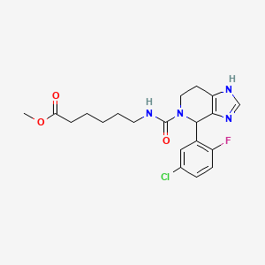 molecular formula C20H24ClFN4O3 B10995745 methyl 6-({[4-(5-chloro-2-fluorophenyl)-1,4,6,7-tetrahydro-5H-imidazo[4,5-c]pyridin-5-yl]carbonyl}amino)hexanoate 