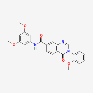 N-(3,5-dimethoxyphenyl)-3-(2-methoxyphenyl)-4-oxo-3,4-dihydroquinazoline-7-carboxamide