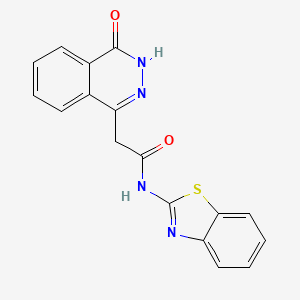 molecular formula C17H12N4O2S B10995767 N-(1,3-benzothiazol-2-yl)-2-(4-hydroxyphthalazin-1-yl)acetamide 