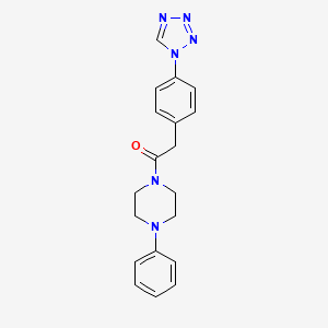 molecular formula C19H20N6O B10995780 1-(4-phenylpiperazin-1-yl)-2-[4-(1H-tetrazol-1-yl)phenyl]ethanone 