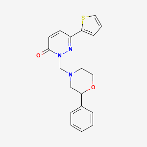 2-[(2-phenylmorpholin-4-yl)methyl]-6-(thiophen-2-yl)pyridazin-3(2H)-one