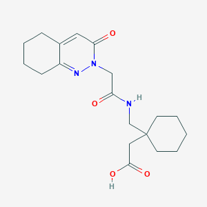 molecular formula C19H27N3O4 B10995795 [1-({[(3-oxo-5,6,7,8-tetrahydrocinnolin-2(3H)-yl)acetyl]amino}methyl)cyclohexyl]acetic acid 