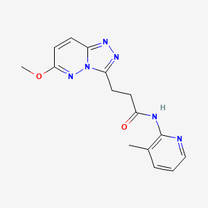 molecular formula C15H16N6O2 B10995811 3-(6-methoxy[1,2,4]triazolo[4,3-b]pyridazin-3-yl)-N-(3-methylpyridin-2-yl)propanamide 