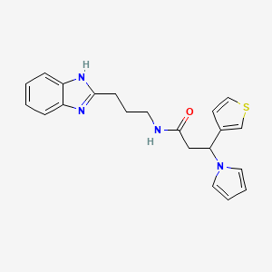 N-[3-(1H-benzimidazol-2-yl)propyl]-3-(1H-pyrrol-1-yl)-3-(thiophen-3-yl)propanamide