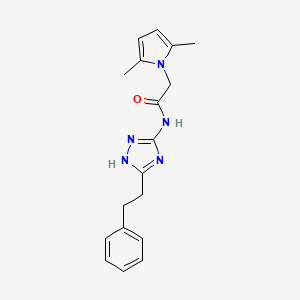 molecular formula C18H21N5O B10995826 2-(2,5-dimethyl-1H-pyrrol-1-yl)-N-[3-(2-phenylethyl)-1H-1,2,4-triazol-5-yl]acetamide 