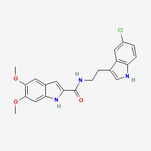 molecular formula C21H20ClN3O3 B10995830 N-[2-(5-chloro-1H-indol-3-yl)ethyl]-5,6-dimethoxy-1H-indole-2-carboxamide 