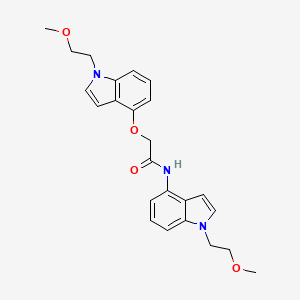 molecular formula C24H27N3O4 B10995833 N-[1-(2-methoxyethyl)-1H-indol-4-yl]-2-{[1-(2-methoxyethyl)-1H-indol-4-yl]oxy}acetamide 