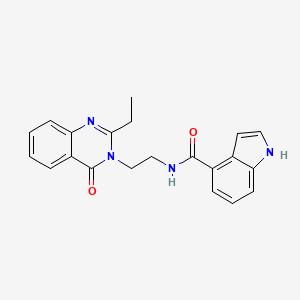 molecular formula C21H20N4O2 B10995837 N-[2-(2-ethyl-4-oxoquinazolin-3(4H)-yl)ethyl]-1H-indole-4-carboxamide 