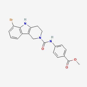 molecular formula C20H18BrN3O3 B10995845 methyl 4-{[(6-bromo-1,3,4,5-tetrahydro-2H-pyrido[4,3-b]indol-2-yl)carbonyl]amino}benzoate 