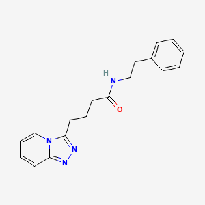 molecular formula C18H20N4O B10995846 N-(2-phenylethyl)-4-([1,2,4]triazolo[4,3-a]pyridin-3-yl)butanamide 