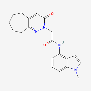 N-(1-methyl-1H-indol-4-yl)-2-(3-oxo-3,5,6,7,8,9-hexahydro-2H-cyclohepta[c]pyridazin-2-yl)acetamide