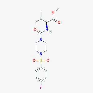 methyl N-({4-[(4-fluorophenyl)sulfonyl]piperazin-1-yl}carbonyl)-L-valinate