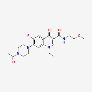 molecular formula C21H27FN4O4 B10995867 7-(4-acetylpiperazin-1-yl)-1-ethyl-6-fluoro-N-(2-methoxyethyl)-4-oxo-1,4-dihydroquinoline-3-carboxamide 