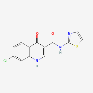 7-chloro-4-oxo-N-(1,3-thiazol-2-yl)-1,4-dihydroquinoline-3-carboxamide