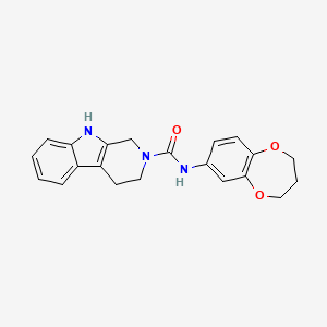 molecular formula C21H21N3O3 B10995883 N-(3,4-dihydro-2H-1,5-benzodioxepin-7-yl)-1,3,4,9-tetrahydro-2H-beta-carboline-2-carboxamide 