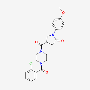 4-({4-[(2-Chlorophenyl)carbonyl]piperazin-1-yl}carbonyl)-1-(4-methoxyphenyl)pyrrolidin-2-one