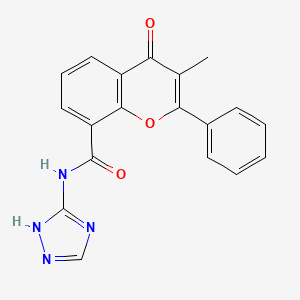 3-methyl-4-oxo-2-phenyl-N-(4H-1,2,4-triazol-3-yl)-4H-chromene-8-carboxamide