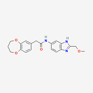 2-(3,4-dihydro-2H-1,5-benzodioxepin-7-yl)-N-[2-(methoxymethyl)-1H-benzimidazol-5-yl]acetamide