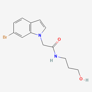 molecular formula C13H15BrN2O2 B10995906 2-(6-bromo-1H-indol-1-yl)-N-(3-hydroxypropyl)acetamide 