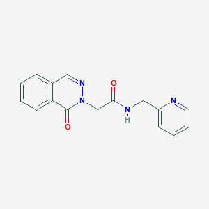 molecular formula C16H14N4O2 B10995936 2-(1-oxophthalazin-2(1H)-yl)-N-(pyridin-2-ylmethyl)acetamide 