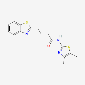 molecular formula C16H17N3OS2 B10995950 4-(1,3-benzothiazol-2-yl)-N-[(2Z)-4,5-dimethyl-1,3-thiazol-2(3H)-ylidene]butanamide 