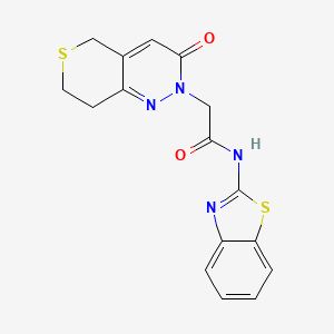 N-(1,3-benzothiazol-2-yl)-2-(3-oxo-3,5,7,8-tetrahydro-2H-thiopyrano[4,3-c]pyridazin-2-yl)acetamide