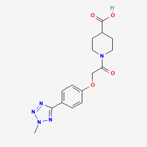 1-{[4-(2-methyl-2H-tetrazol-5-yl)phenoxy]acetyl}piperidine-4-carboxylic acid