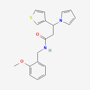 N-(2-methoxybenzyl)-3-(1H-pyrrol-1-yl)-3-(3-thienyl)propanamide