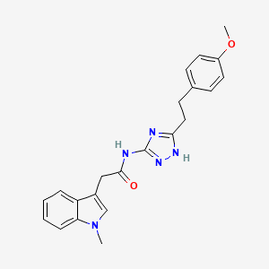 N-{3-[2-(4-methoxyphenyl)ethyl]-1H-1,2,4-triazol-5-yl}-2-(1-methyl-1H-indol-3-yl)acetamide