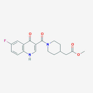 Methyl {1-[(6-fluoro-4-hydroxyquinolin-3-yl)carbonyl]piperidin-4-yl}acetate