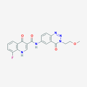 8-Fluoro-4-hydroxy-N-[3-(2-methoxyethyl)-4-oxo-3,4-dihydro-1,2,3-benzotriazin-6-YL]-3-quinolinecarboxamide