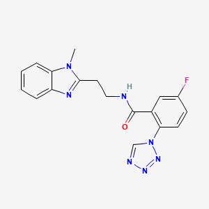 5-fluoro-N-[2-(1-methyl-1H-benzimidazol-2-yl)ethyl]-2-(1H-tetrazol-1-yl)benzamide